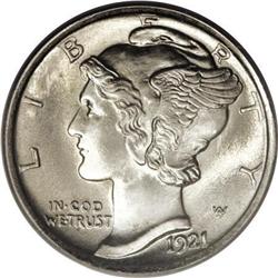 1921 10C MS66 Full Bands PCGS