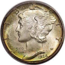 1936-D 10C MS68 Full Bands PCGS