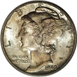 1942/1-D 10C MS63 Full Bands PCGS