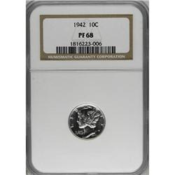 1942 10C PR68 NGC