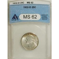 1932-D 25C MS62 ANACS