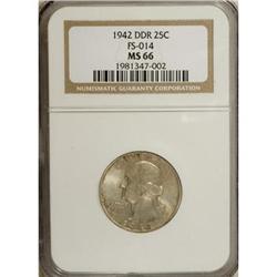 1942 DDR 25C MS66 NGC FS-801