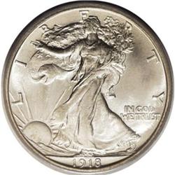 1918-S 50C MS64 PCGS