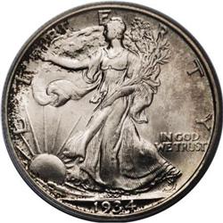 1934-S 50C MS65 PCGS