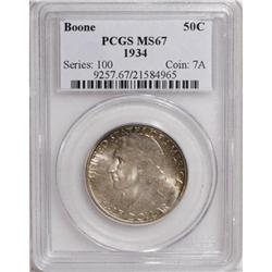 1934 50C Boone MS67 PCGS