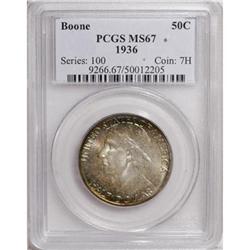 1936 50C Boone MS67 PCGS