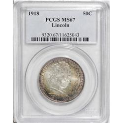 1918 50C Lincoln MS67 PCGS