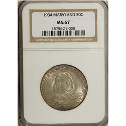 1934 50C Maryland MS67 NGC