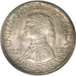 1921 50C Missouri MS65 PCGS