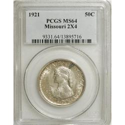 1921 50C Missouri 2x4 MS64 PCGS