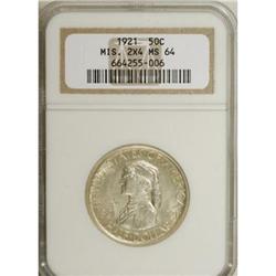 1921 50C Missouri 2x4 MS64 NGC
