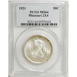 1921 50C Missouri 2x4 MS64 PCGS