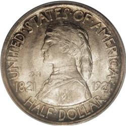 1921 50C Missouri 2x4 MS65 PCGS