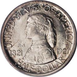 1921 50C Missouri MS65 PCGS