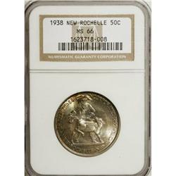 1938 50C New Rochelle MS66 NGC
