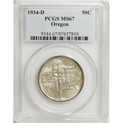 1934-D 50C Oregon MS67 PCGS