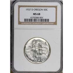 1937-D 50C Oregon MS68 NGC