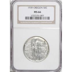 1939 50C Oregon MS66 NGC