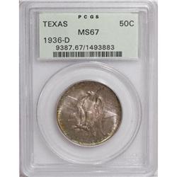 1936-D 50C Texas MS67 PCGS
