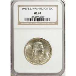 1949 50C Booker T. Washington MS67 NGC
