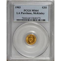 1903 G$1 Louisiana Purchase/McKinley MS64 PCGS