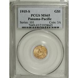 1915-S G$1 Panama-Pacific Gold Dollar MS65 PCGS