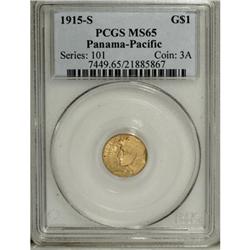 1915-S G$1 Panama-Pacific Gold Dollar MS65 PCGS