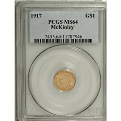 1917 G$1 McKinley MS64 PCGS