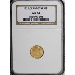 1922 G$1 Grant with Star MS64 NGC
