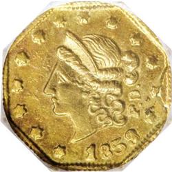 1853 50C Peacock Reverse 50 Cents, BG-302, Low