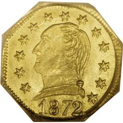 1872 25C Washington Octagonal 25 Cents, BG-722,