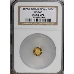 1872/1 25C Indian Round 25 Cents, BG-868, High
