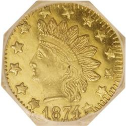 1874 50C BG-944 MS65 NGC
