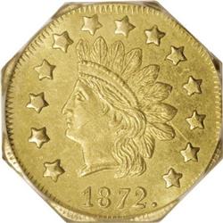 1872 $1 Indian Octagonal 1 Dollar, BG-1120, Low