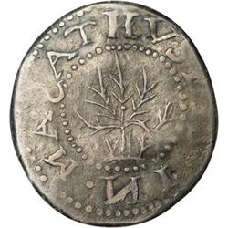1652 6PENCE Oak Tree Sixpence AU53 NGC
