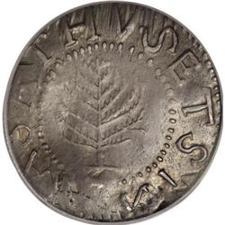 1652 SHILNG Pine Tree AU55 PCGS