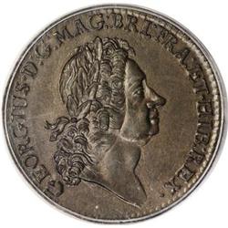 1723 2PENCE Rosa Americana Twopence MS64 Brown