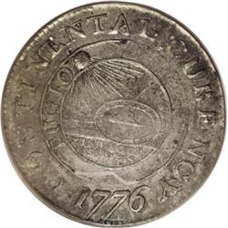 1776 $1 Continental Dollar, CURENCY, Pewter AU55