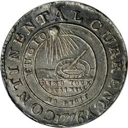 1776 $1 Continental Dollar, CURRENCY, Pewter, EG