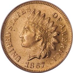1867 1C MS65 Red PCGS