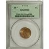 Image 3 : 1867 1C MS65 Red PCGS