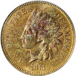 1873 1C Doubled LIBERTY MS64 Red and Brown PCGS