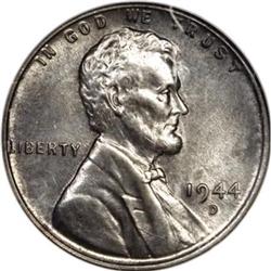 1944-D 1C--Struck on a Zinc-Coated Steel