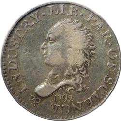 1792 H10C Half Disme, Judd-7, Pollock-7, R.4,