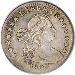 1803 H10C Small 8 XF40 PCGS