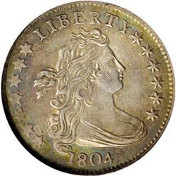 1804 10C 14 Stars on Reverse AU58 NGC