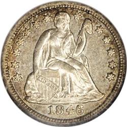 1846 10C AU58 NGC