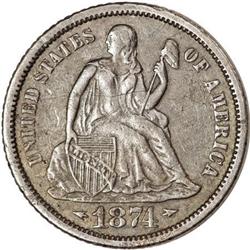 1874-CC 10C Arrows XF40 Scratched, Environmental