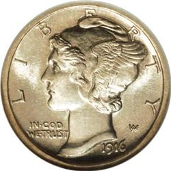 1916-D 10C MS63 Full Bands NGC