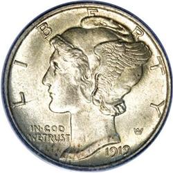 1919-D 10C MS65 Full Bands PCGS